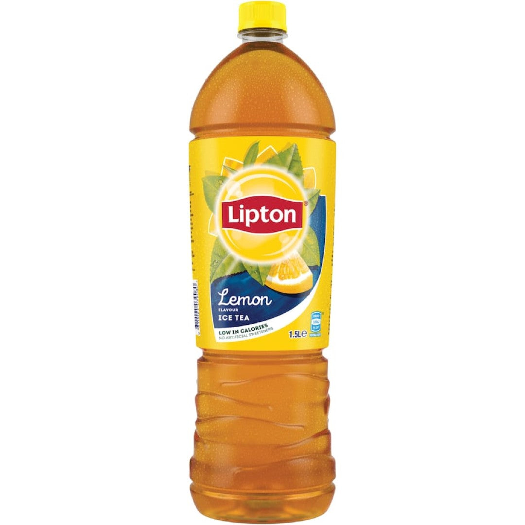 Refreshing Lipton Ice Tea Citrus in a 1.5L bottle, combining zesty citrus flavors with premium black tea for revitalizing thirst-quenching.