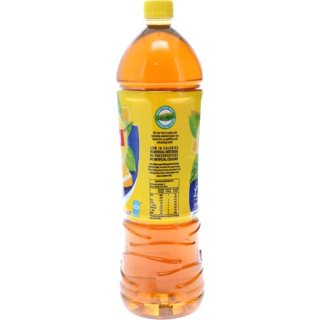 Refreshing Lipton Ice Tea Citrus in a 1.5L bottle, bursting with zesty citrus flavors and premium black tea for ultimate thirst-quenching.