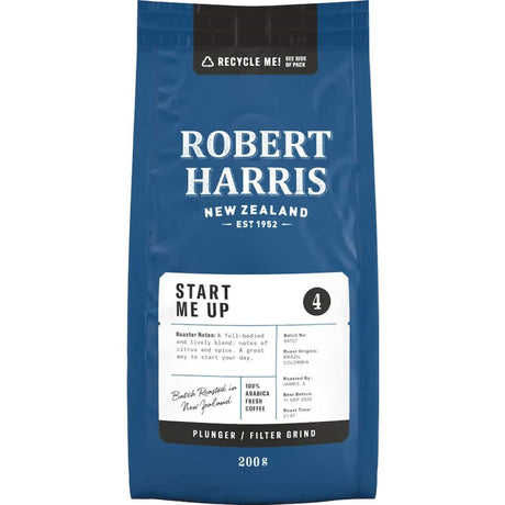 Robert Harris Plunger & Filter for fresh brewed coffee, designed for optimal flavor and easy strength control.