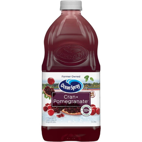 Refreshingly sweet Ocean Spray Cranberry & Pomegranate juice, fat-free, low in sodium, and packed with vitamin C.