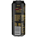 Crisp black can of V Energy Drink Black, offering a powerful energy boost with essential vitamins and natural ingredients.