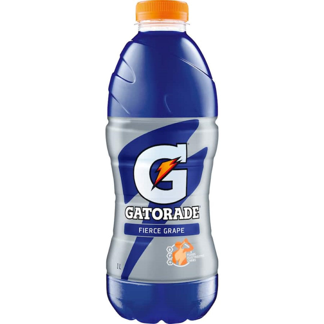 Gatorade Fierce Sports Drink in Grape flavor, offering electrolytes and hydration for athletes and active individuals.