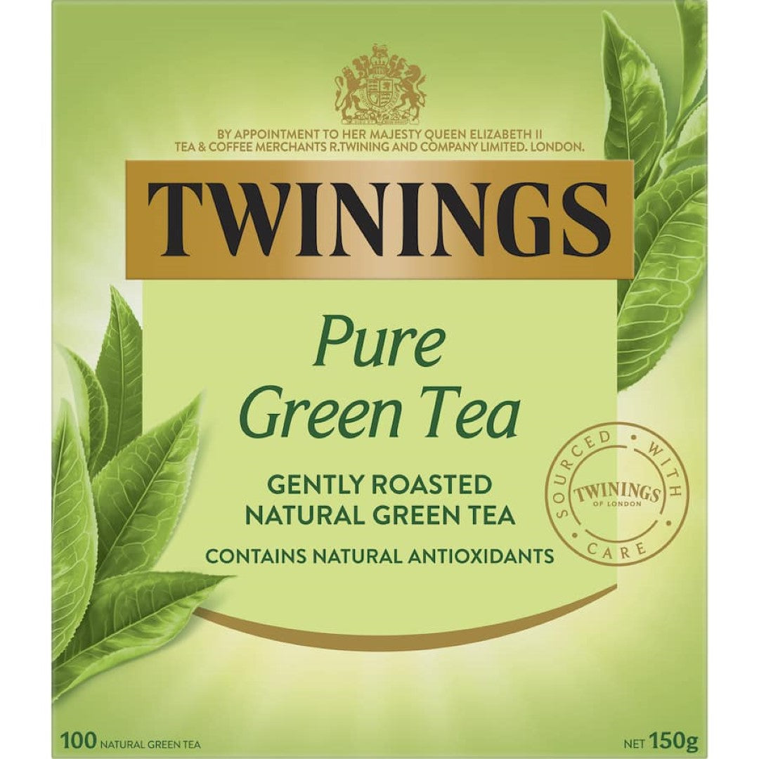 Refreshing Twinings Green Tea Pure with natural antioxidants, promoting wellness and a vibrant taste in every sip.