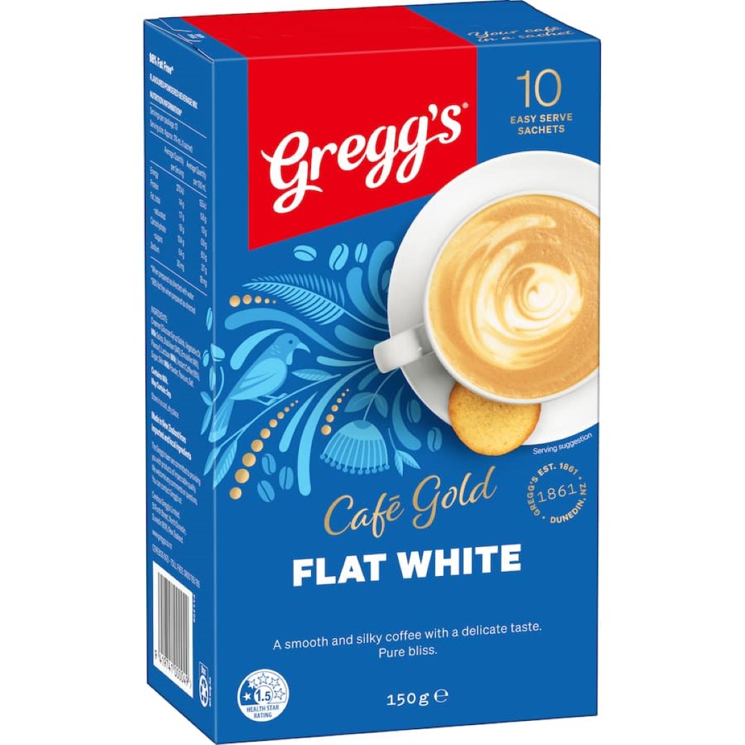 Greggs Cafe Gold Coffee Mix Flat White 150g