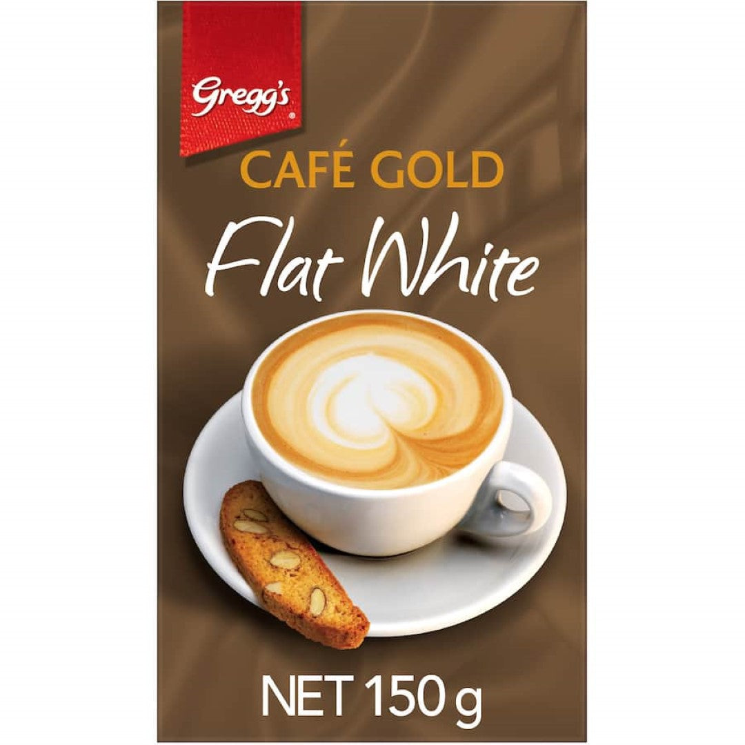 Greggs Cafe Gold Coffee Mix Flat White 150g