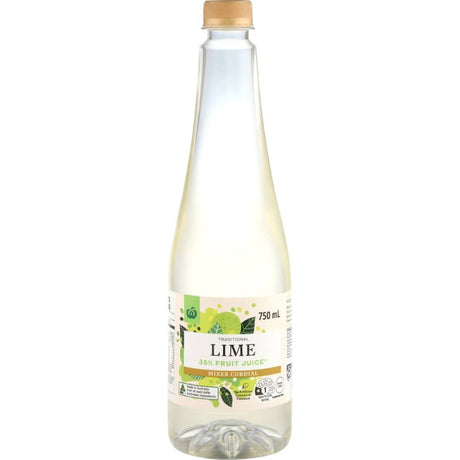 Woolworths Cordial Lime, a refreshing low-sugar lime drink perfect for summer gatherings and versatile recipes.