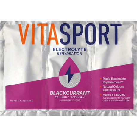 Hydrating blackcurrant electrolyte drink mix for athletes, packed with essential minerals for optimal performance and recovery.