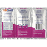 Vitasport Electrolyte Blackcurrant drink mix for athletes, replenishing electrolytes with a refreshing blackcurrant flavor.