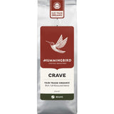 Hummingbird Fair Trade Organic Coffee Crave 200g pack, medium roast with notes of buttered toast and citrus fruits.