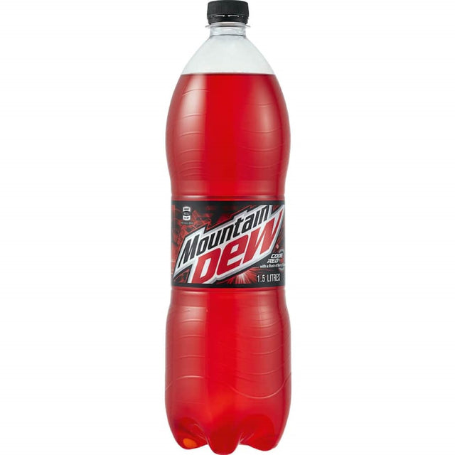 Mountain Dew Code Red, a vibrant cherry citrus soft drink, delivers bold flavor and refreshment in every sip.