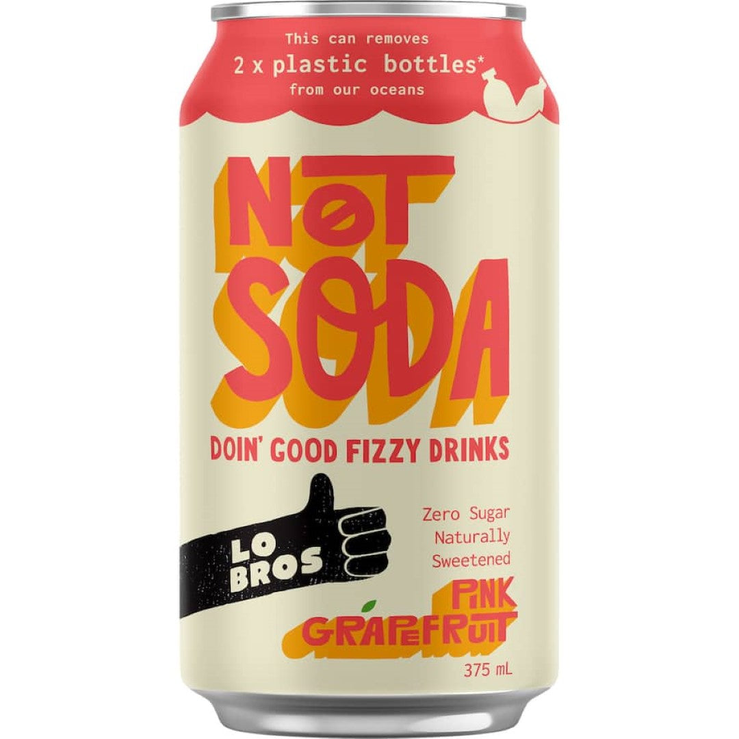 Lo Bros Not Soda Pink Grapefruit 375mL