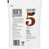 Jed's Instant Freeze Dried Coffee #5 Extra Strong boasts bold flavors and rich aroma in a convenient freeze-dried format.