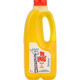 Bottle of The Longest Drink In Town Banana Milkshake Syrup, featuring a nostalgic blue and red giraffe logo for delicious shakes.