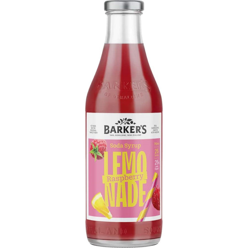 Barkers Fruit Syrup Raspberry Lemonade Soda