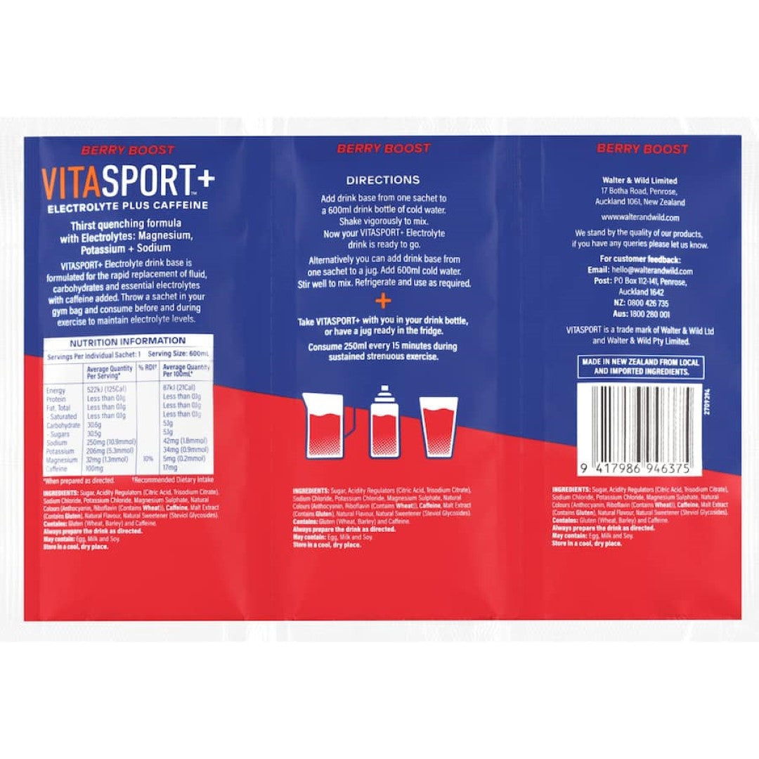 Berry-flavored electrolyte drink mix designed to replenish minerals and boost hydration for athletes and active individuals.