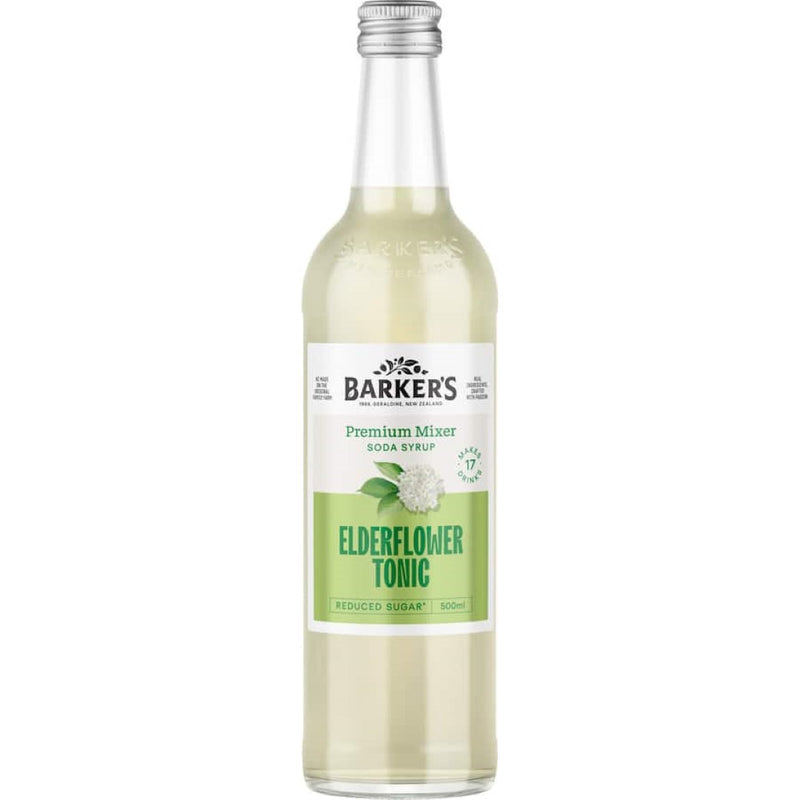 Barkers Fruit Syrup Elderflower Tonic