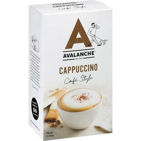 Rich and creamy Avalanche Coffee Mix Cappuccino 160g, perfect for an instant café-style experience at home or on the go.