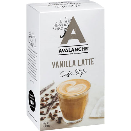 Avalanche Coffee Mix Vanilla 160g, a premium blend of coffee and creamy vanilla for a delightful beverage experience.