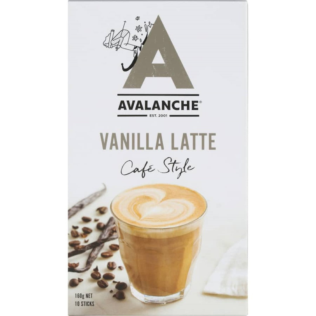 Aromatic Avalanche Coffee Mix Vanilla 160g combines premium coffee with creamy vanilla for a delightful beverage experience.