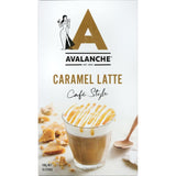 Avalanche Coffee Mix Caramel Latte 160g, rich caramel flavor combined with premium coffee for easy home preparation.