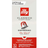 Illy Classico Coffee Capsules: 100% Arabica, smooth and mild, perfect for Nespresso machines, in recyclable packaging.