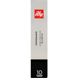 Illy Forte Coffee Capsules in 10-pack, featuring 100% Arabica beans for rich, bold espresso, compatible with Nespresso machines.