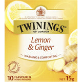 A soothing blend of tangy lemon and warming ginger root for an invigorating and comforting tea experience.