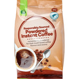 Woolworths Instant Coffee Powder: rich, aromatic, Rainforest Alliance Certified coffee for quick, sustainable brewing anytime.