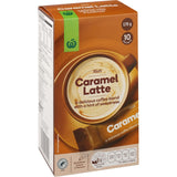 Rich caramel latte mix from Woolworths, blending quality coffee with creamy caramel for a satisfying treat anytime.