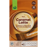 Delicious Woolworths Caramel Latte mix, blending quality coffee with creamy caramel for a rich, indulgent drink.