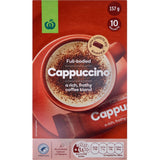 Woolworths Coffee Mix Cappuccino: rich, creamy blend for barista-quality indulgence; just add hot water for instant luxury.