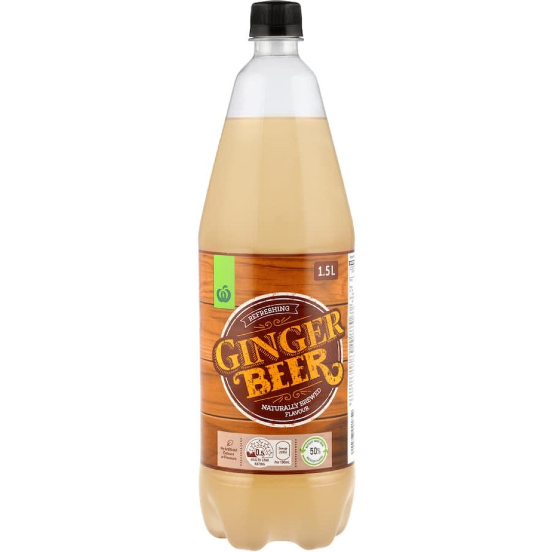 Woolworths Ginger Beer offers a refreshing, natural ginger flavor with no artificial colors or flavors, perfect for any occasion.