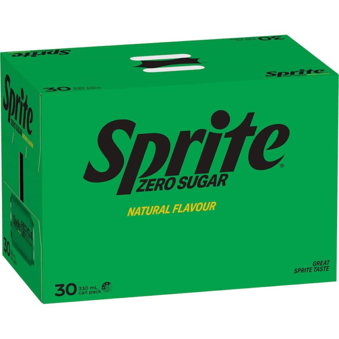 Crisp lemon-lime flavored Sprite No Sugar Soft Drink, guilt-free refreshment in various sizes, perfect for any occasion.