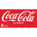 Coca Cola Soft Drink  330ml cans 8pack