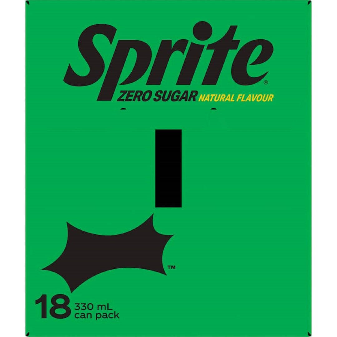 Sprite Lemonade Lemon Lime No Sugar 330ml cans 18pack