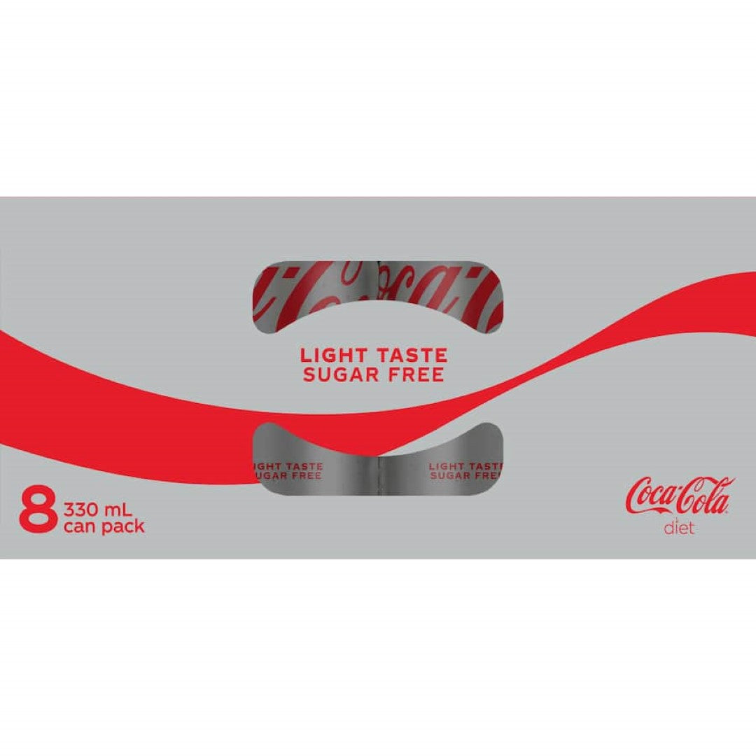 Coca Cola Soft Drink Diet Coke 330ml cans 8pack