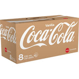 Coca Cola Soft Drink Vanilla 330ml cans 8pack