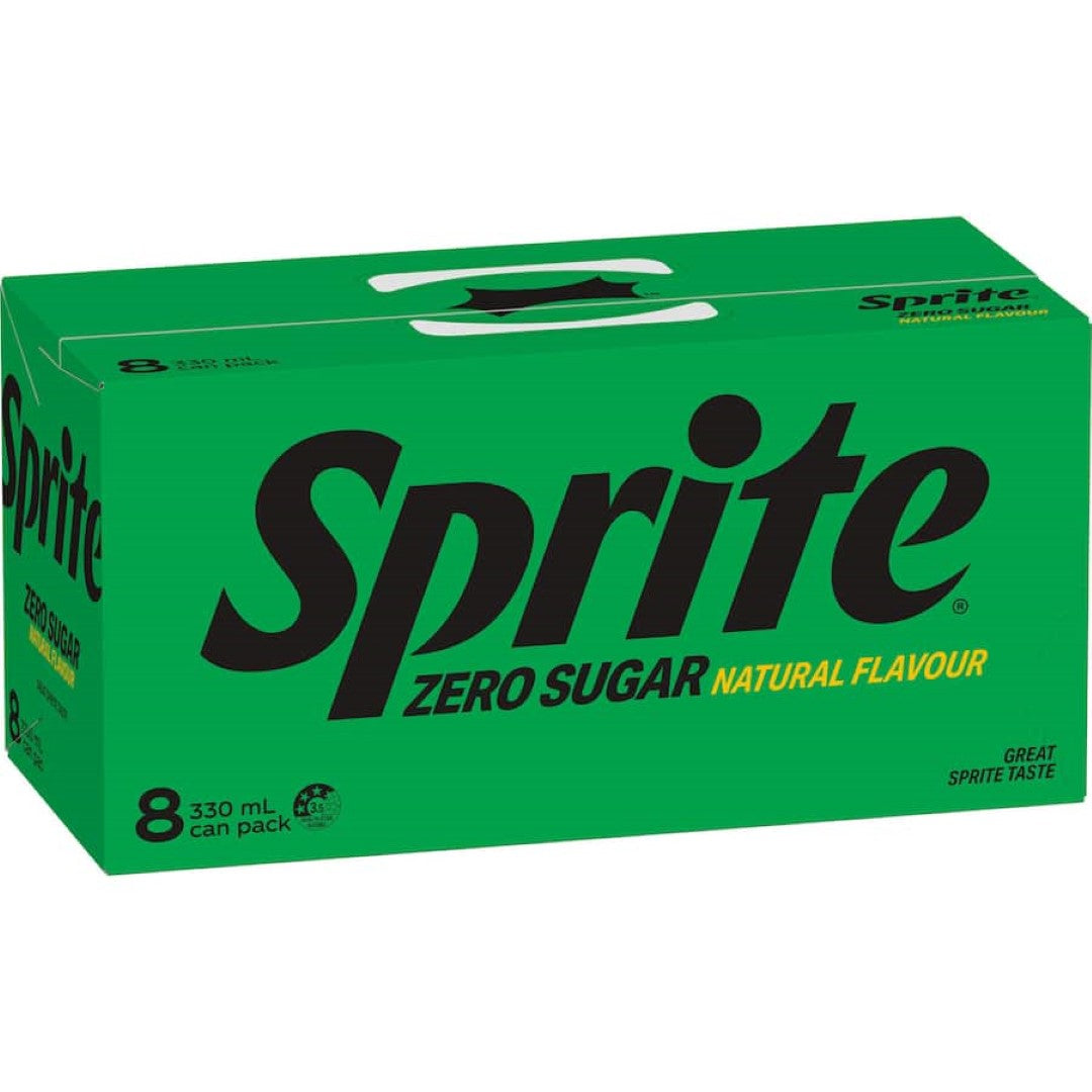 Sprite Lemonade Lemon Lime No Sugar 330ml cans 8pack