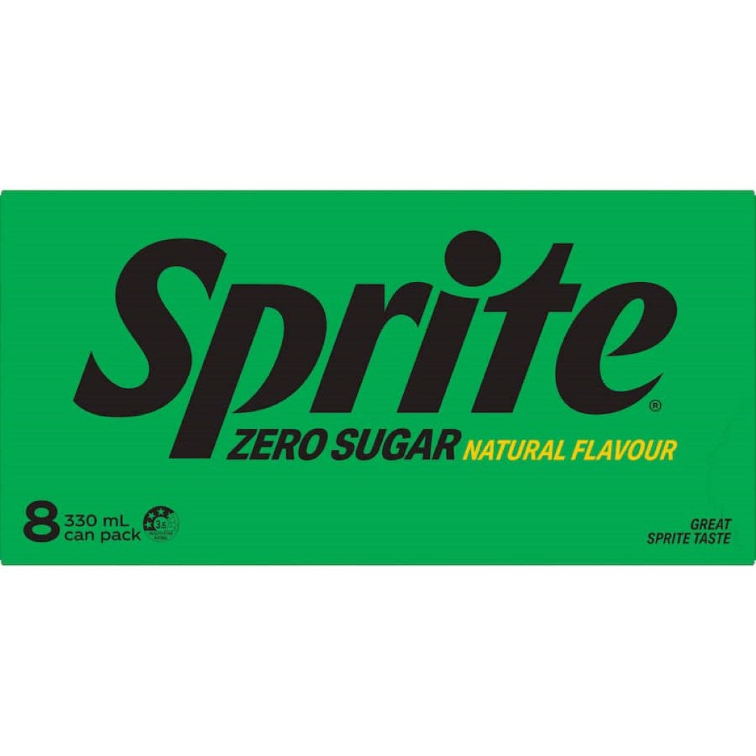 Sprite Lemonade Lemon Lime No Sugar 330ml cans 8pack