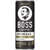 Richly brewed Boss Iced Coffee Long Black, perfect blend of bold espresso and ice for a refreshing caffeine boost.