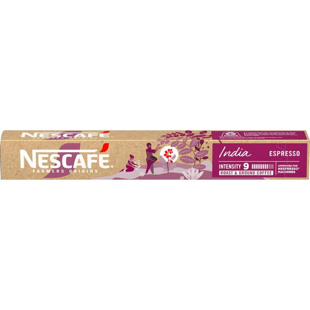 Nescafe Farmers Origins Coffee Pods India, featuring rich cocoa and roasted notes, perfect for coffee lovers.