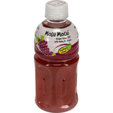 Mogu Mogu Grape Juice with Nata De Coco - refreshing grape drink with chewy nata de coco bits for a tropical treat.