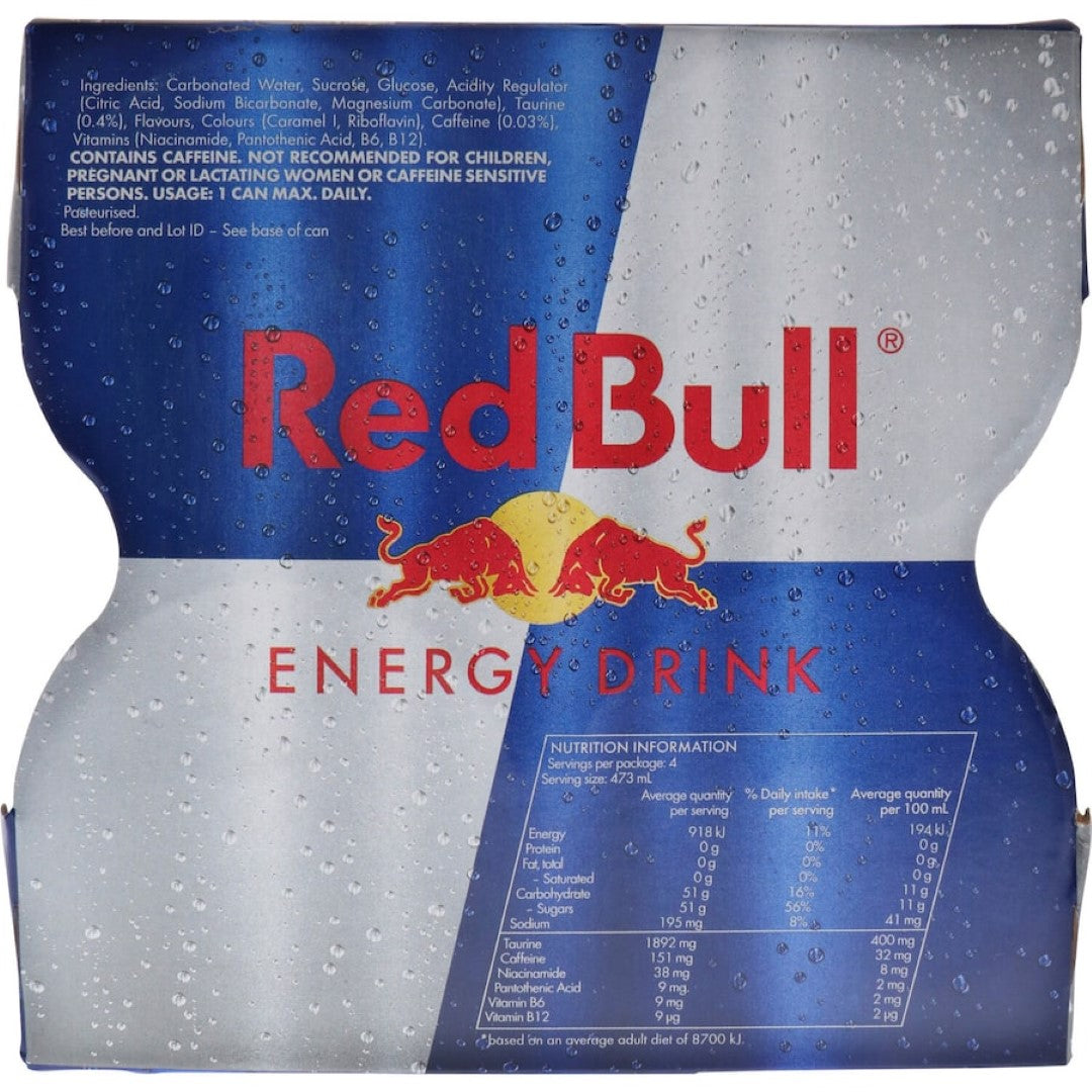 Red Bull Energy Drink  473ml cans 4pack