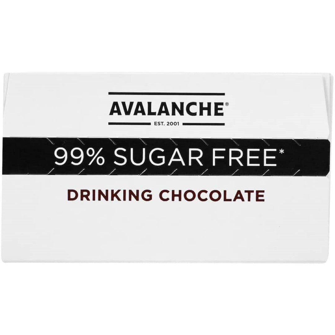 Rich and indulgent Avalanche Drinking Chocolate 99% Sugar Free, ideal for guilt-free hot chocolate lovers.