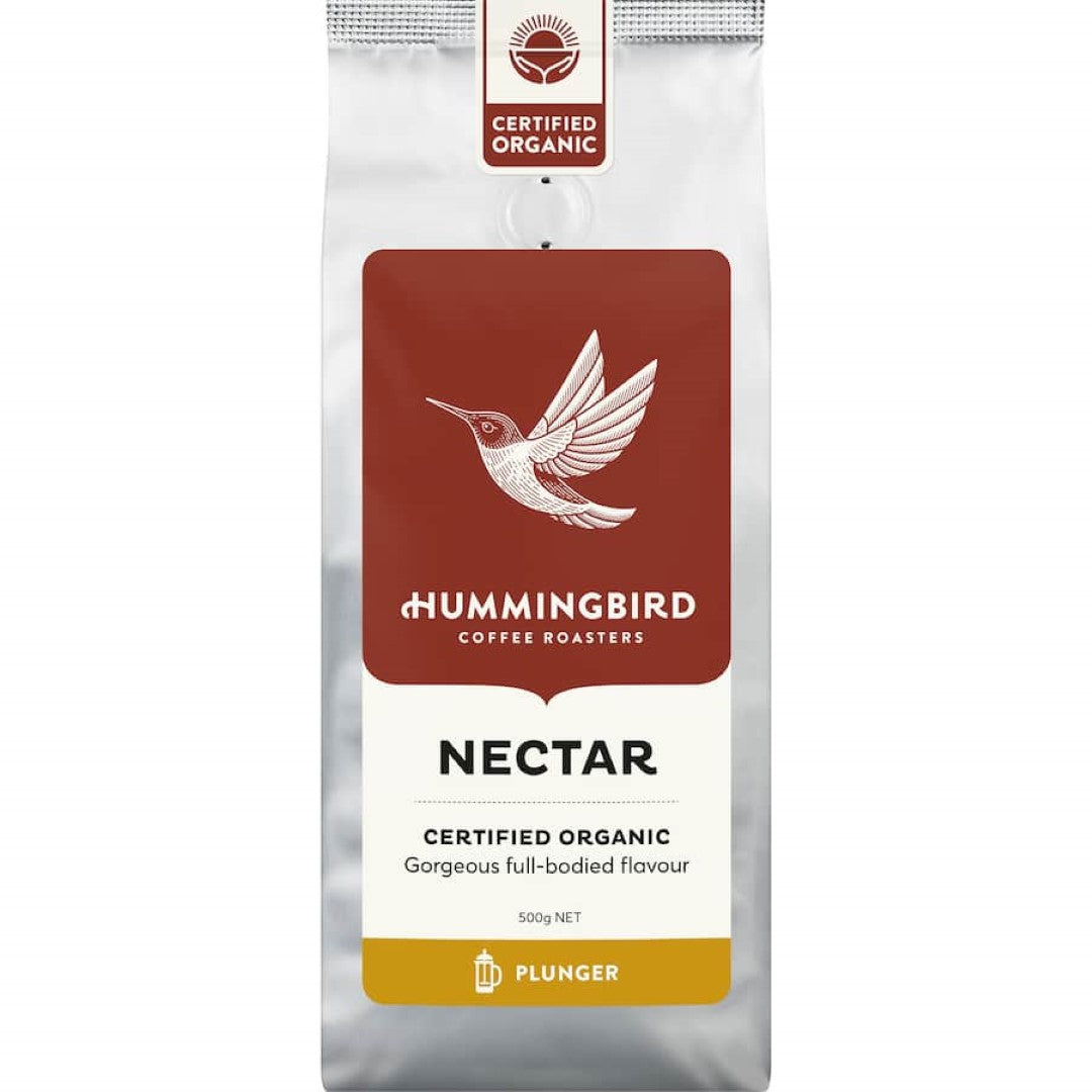 Hummingbird Coffee Plunger Nectar Organic Fair Trade 500g