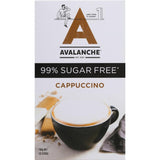 Avalanche 99% Sugar Free Cappuccino mix in 160g pack, offering rich flavor without excess sugar for guilt-free enjoyment.