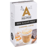 Avalanche 99% Sugar Free Coffee Mix Caramel 160g, a guilt-free instant coffee with rich caramel flavor, perfect for health-conscious coffee lovers.