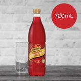 Schweppes Concentrate Raspberry Cordial bottle, highlighting its vibrant raspberry flavor for cocktails and mixers.