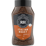 Robert Harris Italian Roast Freeze Dried Instant Coffee, rich and bold, perfect for quick brews and coffee enthusiasts.