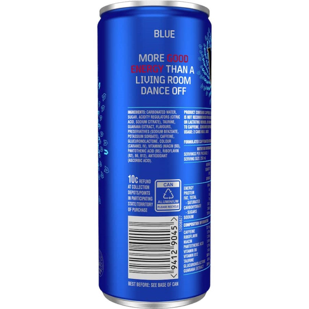 V Blue Energy Drink  Single can 250mL